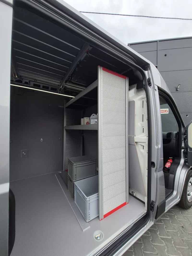 Professional shelving unit and space for containers