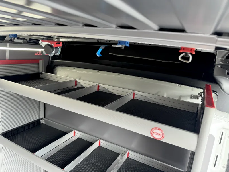 Professional shelving unit and space for containers