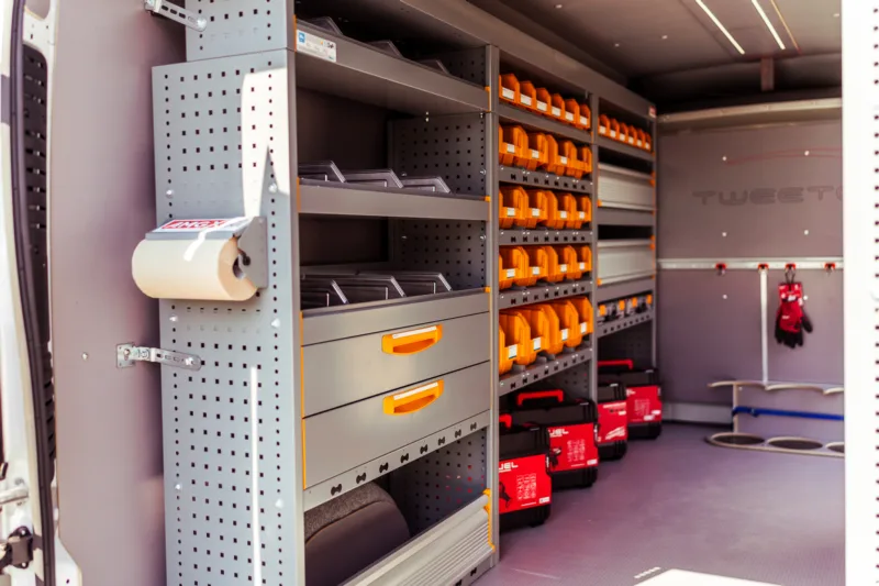 Modular Store Van Shelving Units