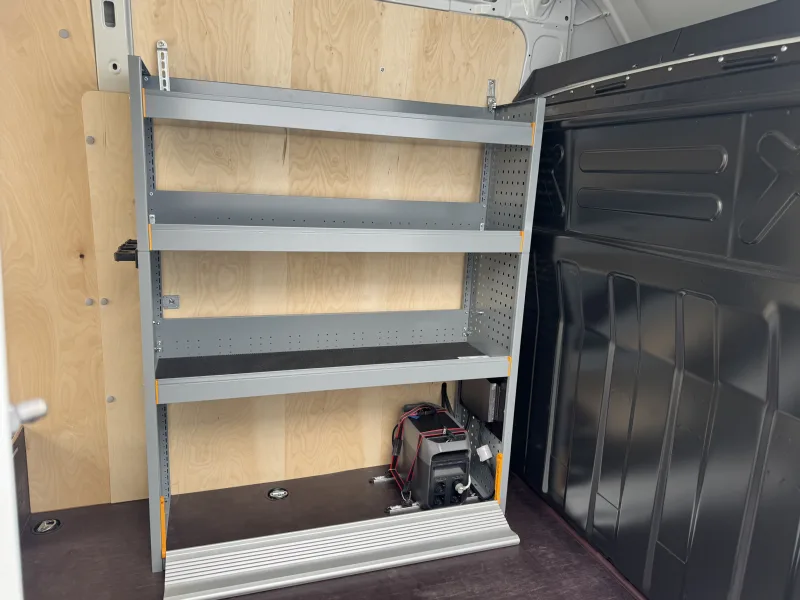 StoreVan shelving units and tool organization