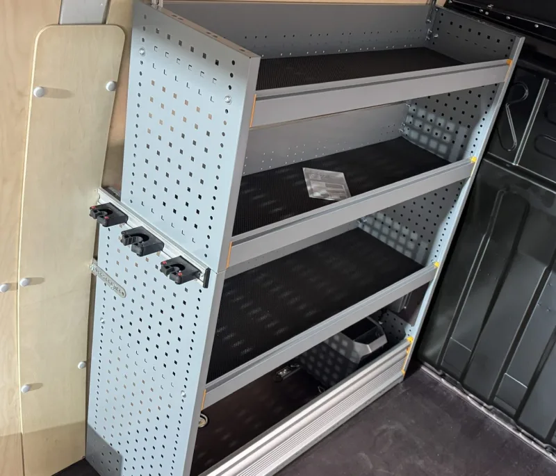 StoreVan shelving units and tool organization