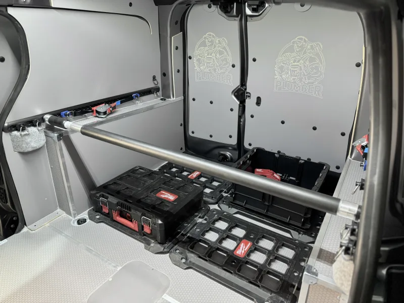 Load securing system and work area lighting