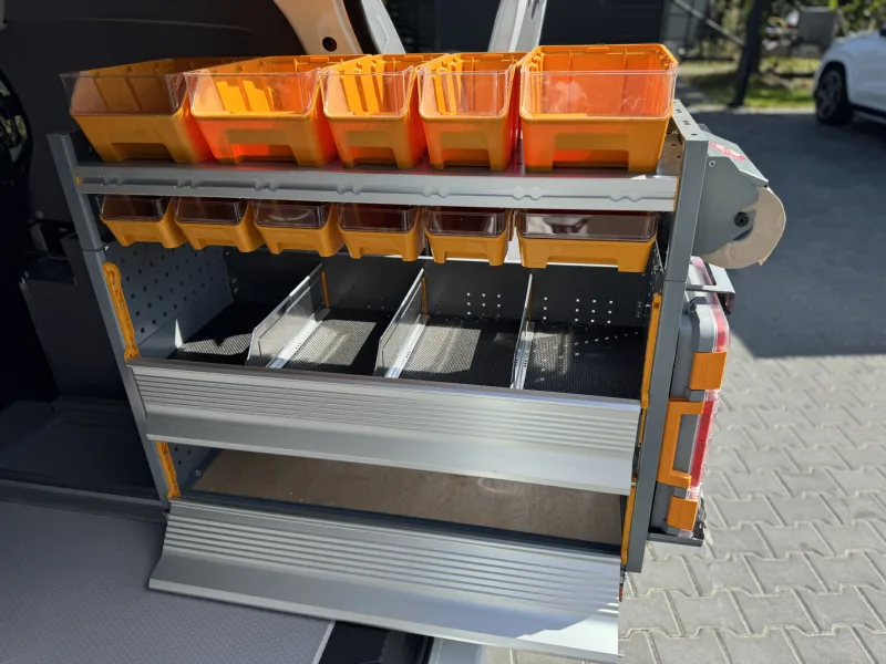 StoreVan Shelving Unit on a Pull-Out Platform