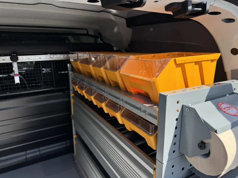 StoreVan Shelving Unit on a Pull-Out Platform