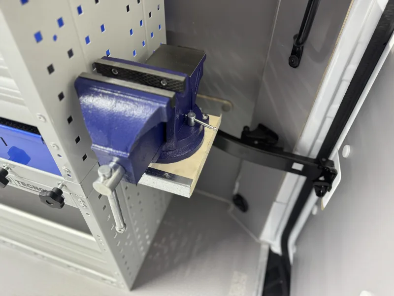 Tecnolam shelving unit and workbench