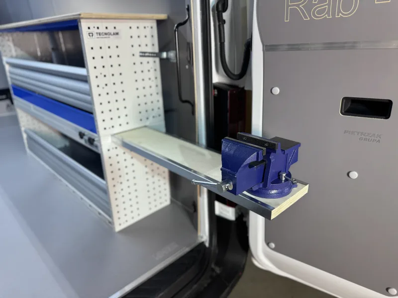 Tecnolam shelving unit and workbench