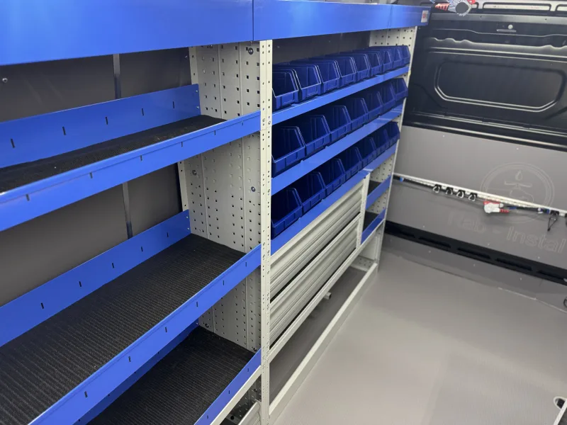 Tecnolam shelving unit and workbench