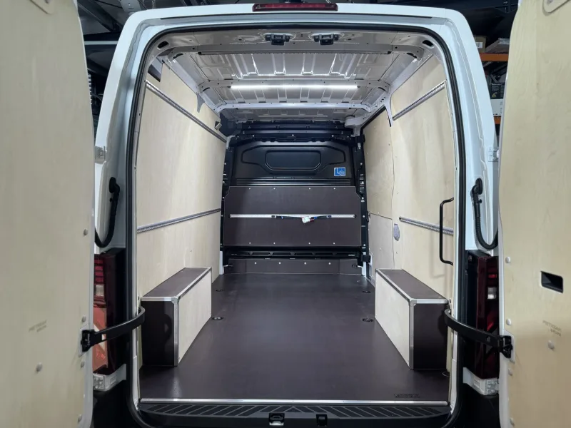 New fit-out made of hardwood plywood