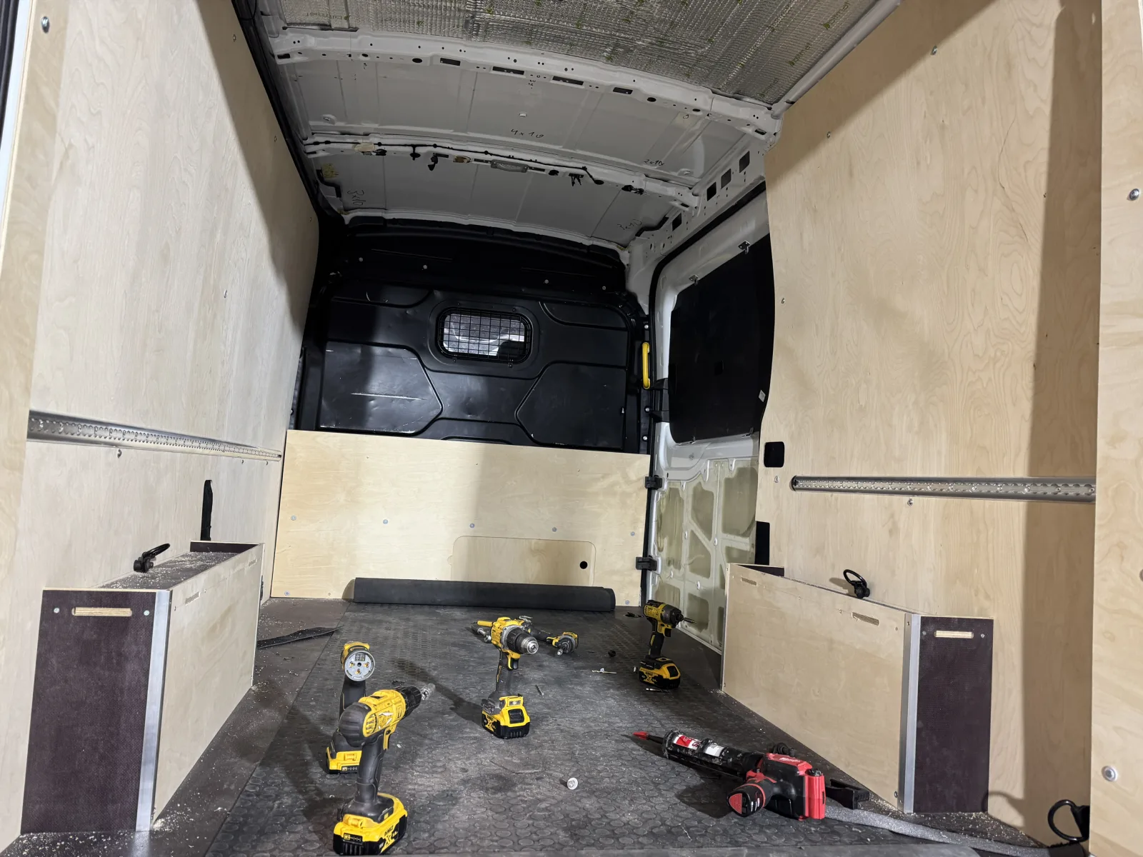 Van fit-out renovation in a Ford Transit L2H2