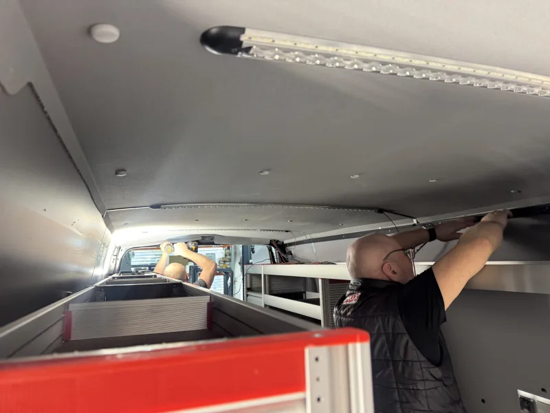 Airline LED rails - lighting and load securing