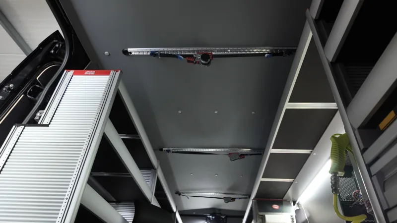 Airline LED rails - lighting and load securing