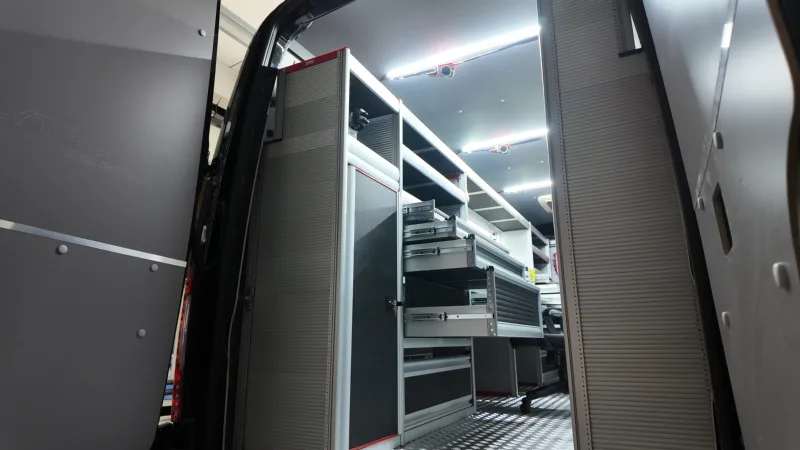 Airline LED rails - lighting and load securing