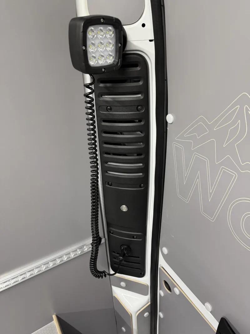 Airline rails and LED lighting