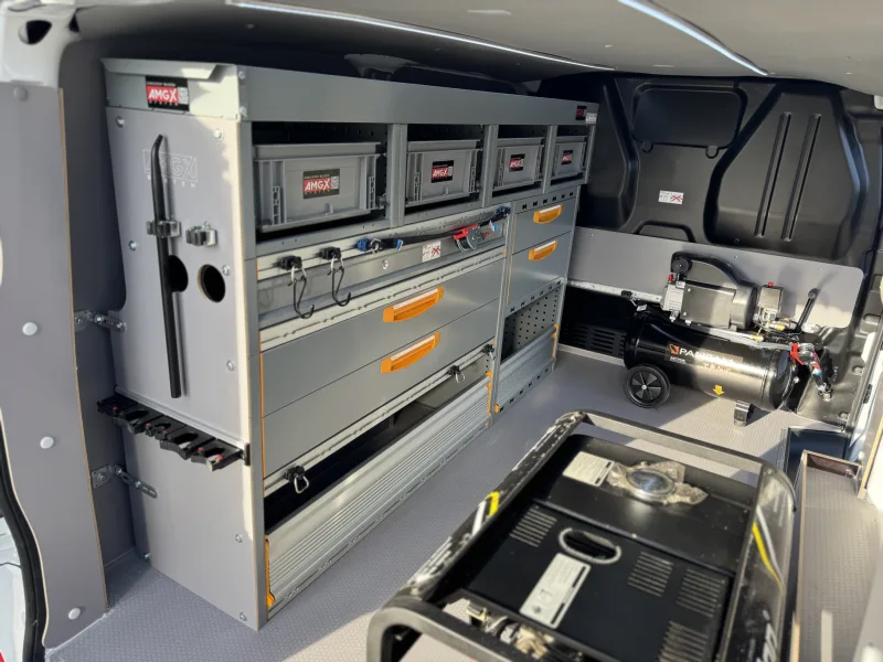 Modification and adaptation of STORE VAN shelving units