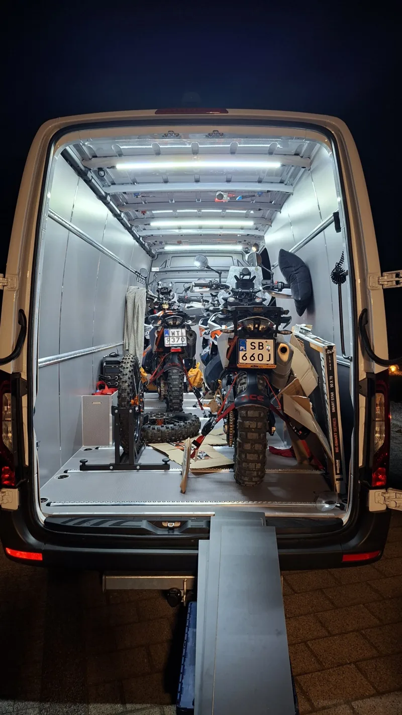 Airline system - secure fastening of motorcycles and cargo