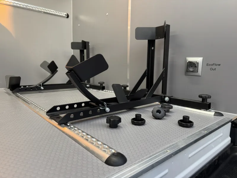 Airline system - secure fastening of motorcycles and cargo
