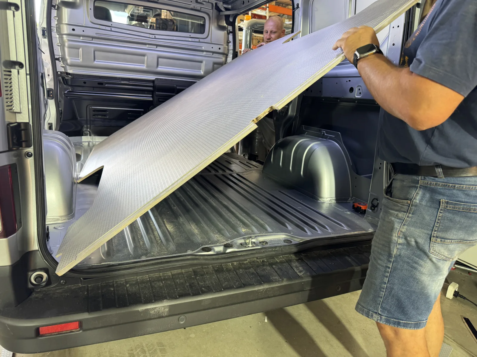 Renault Trafic L1H1 van fit-out with tailgate for motorcycle transport
