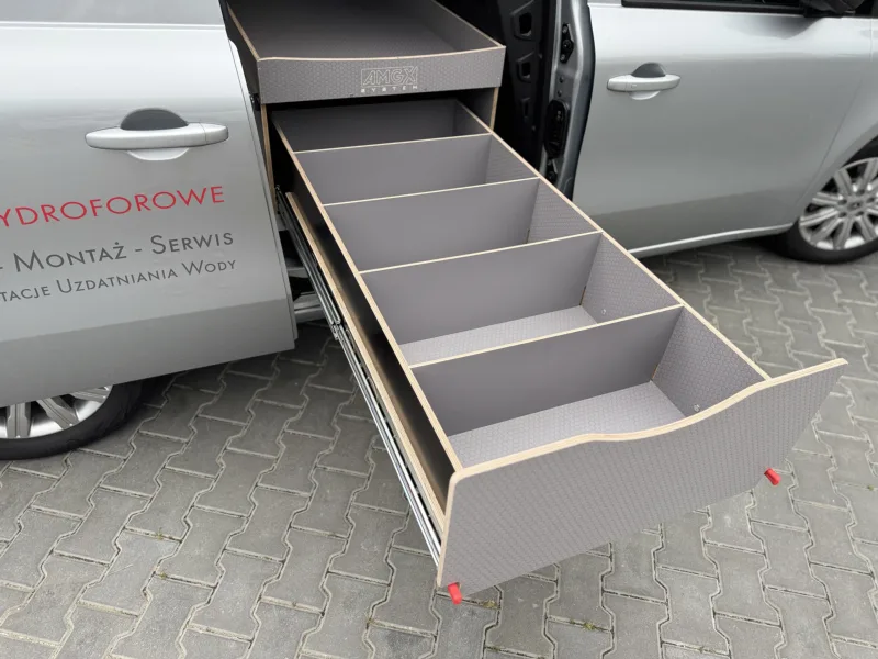 Shelving unit with a drawer - the heart of the fit-out