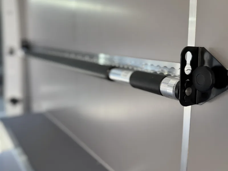 Airline rails with load securing system