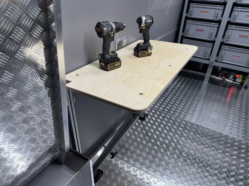 Electrical system and folding work table